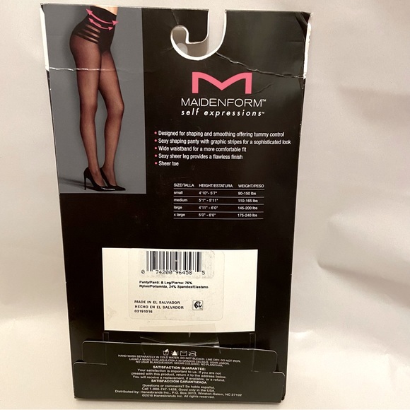 Maidenform Self Expressions Sexy Shaping Curve Enhancer Tummy Flattener Hosiery. - Picture 3 of 5